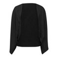 thumbnail image 5 of Women Lightweight Cardigan Open Front 3/4 Sleeve Shawls Wraps Bell Sleeve Kimono Cardigan (Black XL), 5 of 6