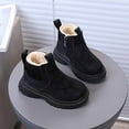 thumbnail image 6 of MEZZALL Kids Winter Girls Boots Soft Sole Fashionable English Style Children Booties Ideal Casual Outdoor Solid Color Activities Stylish Shoes, 6 of 7