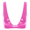 thumbnail image 2 of Sujetador Sexy de realce para mujer, Tops con tirantes anchos para el hombro, lencería, Top con aspecto húmedo de charol, Top corto sin mangas, ropa para discoteca, 2 of 5
