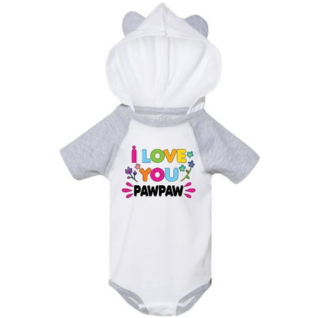 

Inktastic I Love You Pawpaw with Flowers Gift Baby Girl Bodysuit
