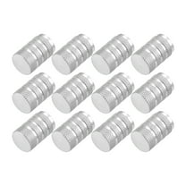 Unique Bargains 12 Pcs Auto Tire Valve Dust Caps Wheel Valve Covers Dustproof Aluminium Alloy Silver Tone