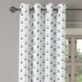thumbnail image 2 of Ambesonne Ocean Grommet Curtain, Anchors and Skulls Bones, 50" x 72", Navy Blue, 2 of 6