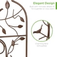 thumbnail image 2 of WYDK 60x15in Iron Garden Trellis, Arched Outdoor Decoration w/Branches, Birds for Lawn, Garden, Backyard, Climbing Plants - Bronze, 2 of 7