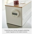 thumbnail image 6 of Yamazaki Home Paper Towel Dispenser, Ash, Steel + Wood, Lid, No Assembly, 6 of 7