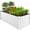 White, variant on Best Choice Products 6x3x2ft Outdoor Metal Raised Garden Bed for Vegetables Flowers Herbs - White