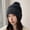 Black, variant on Dyfzdhu Women Knitted Winter Fashion Splice Hats Hairball Raccoon Warm Ski Cap Trim Hat Black