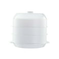 thumbnail image 2 of Vaporera redonda para utensilios de cocina de microondas, cocina rápida, tapa transparente para cocina , blanco de blanco de BLESIY Vaporizador de microondas, 2 of 8