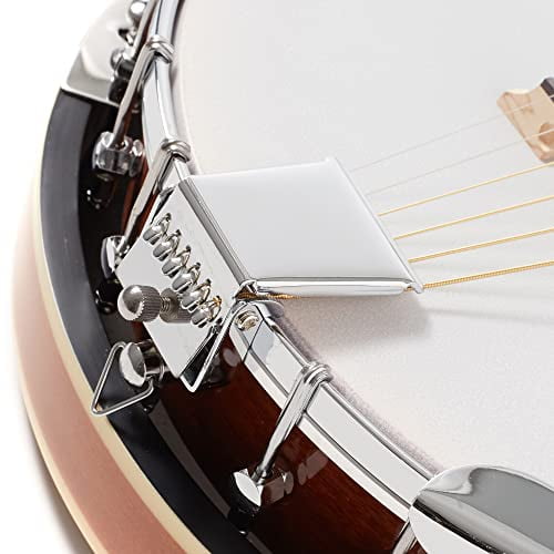 Jameson Guitars Guitare banjo gaucher 6 cordes pour gaucher avec résonateur  arrière fermé et 24 supports 