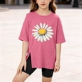 thumbnail image 4 of Tdoqot Girls Graphic T Shirts- Summer Fashion Cute Short Sleeve Causal Kids Basic Tees Pink Size 4-12, 4 of 6