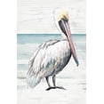thumbnail image 2 of Pinto, Patricia 23x32 White Modern Wood Framed Museum Art Print Titled - Pelican On The Shore II, 2 of 4