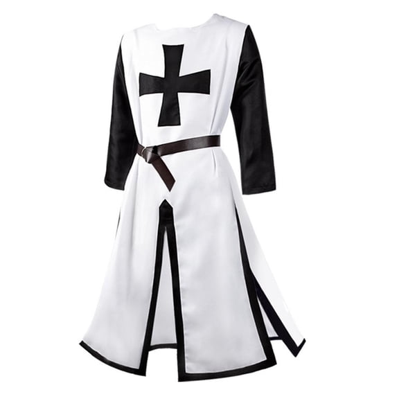 Turilly Womens Jackets Ladies Women's Medieval-StyleTunic Halloween Cross Coat Trench Coat Halloween Costume