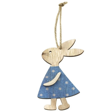 

Relanfenk Easter 1PC Decoration Wooden Bunny Rabbit Pendant Home Decoration