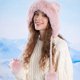 thumbnail image 3 of Sombreros de invierno para mujer, con orejeras y forro polar, de punto, con gran circunferencia de la cabeza., 3 of 3