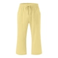 thumbnail image 4 of Girls Kids High Waisted Wide Leg Pants Drawstring Elastic Trousers Straight Leg Long Pants With Pockets Clothes, 4 of 5