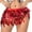 2-Red, variant on QHFBli Women Punk Waistband Long Fringe Tassel Skirt Belt with Adjustable Double Buckles