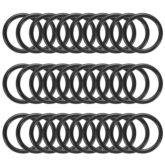 Anillos de atrapasueños Uxcell de 1.5 pulgadas, 30 piezas de anillos redondos de macramé de plástico para corona floral, negro
