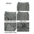 thumbnail image 5 of Women's High Waist Sparkly Silver Sequins Midi Skirt Pencil Cocktail Party Skirt, Gunmetal, Large, 5 of 6