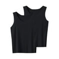 thumbnail image 2 of SGFCWSX Kids Tank Tops 2 Pack Seamless Cool Sleeveless Casual Daily Wear Shirt Black Size 12 Years, 2 of 4