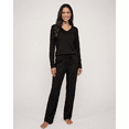 thumbnail image 2 of Real Essentials 2 Pack Women's Soft Cotton Long Sleeve Pajama Set with Pants - Lounge Sets for Women-Set 2, 2XL, 2 of 6