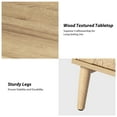 thumbnail image 4 of Boho Storage Accent Cabinet 2 Rope Woven Doors Set of 2 with Cable Management Oak, 4 of 7