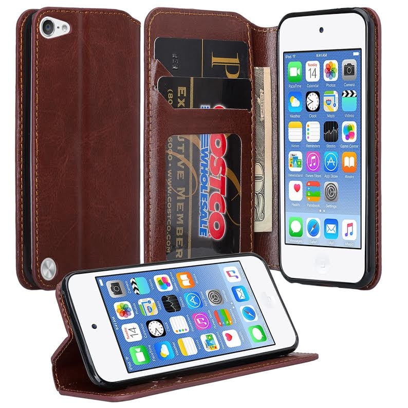 Apple iPod Touch 5, Ipod Touch 6, Touch 7, Wrist Strap Kickstand Pu