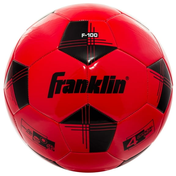 Franklin Sports Competition 100 Size 4 Soccer Ball - Red/Black