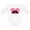 AA-White, variant on Inktastic Kawaii Mustache Heart Girls Long Sleeve Baby Bodysuit