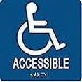 thumbnail image 3 of Panneau d'Entrée Accessible Conforme ADA avec Braille 6"x6", 3 of 4