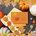 thumbnail image 2 of WeeWhimsy 500Pcs Fall Thanksgiving Pumpkin Stickers Roll Assorted Orange Pumpkin Seal Stickers Decals for Envelope Scrapbook Party Supplies, 2 of 6