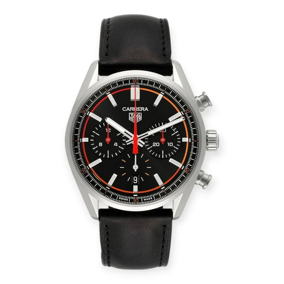 Pre-Owned Tag Heuer Carrera Chronograph CBN201C Black Dial Steel Mens Watch