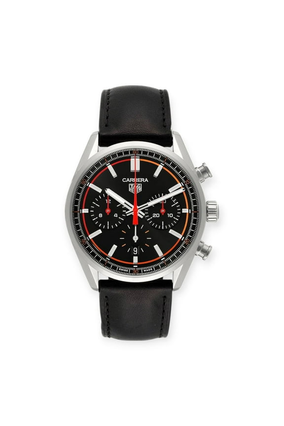 Pre-Owned Tag Heuer Carrera Chronograph CBN201C Black Dial Steel Mens Watch