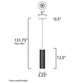 thumbnail image 2 of 12.5 Inch 7W 1 Led Pendant     -Traditional Installation Et2 Lighting E25038-Wtbk, 2 of 5