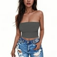 thumbnail image 1 of Mgmyaa Tube Tops for Women Solid Color Lock Sleeveless Strapless Yoga Exercise Chest Wrap Tops, 1 of 3