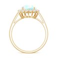 thumbnail image 2 of Real Ethiopian Opal Engagement Ring with Diamond Halo - Classic Round Opal Ring - 8 mm - AAA Quality, 14K Yellow Gold, US 11.00, 2 of 9