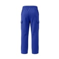thumbnail image 3 of Mans Fleece Cargo Sweatpants Solid Color Baggy Straight Wide Leg Pant Lightweight Athletic Open Bottom sweat pants with Pockets, 3 of 4