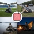 thumbnail image 6 of Pink Donut Glaze Cute Foldable Seat Cushion for Bleachers, Stadium Seats, Camping & Outdoor Events, Portable Lightweight Pad with Carabiner, 6 of 6