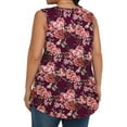 thumbnail image 4 of Fantaslook Plus Size Tank Tops for Women Tunic Sleeveless Shirts Dressy Casual Floral Blouses Loose Summer Tops, 4 of 6