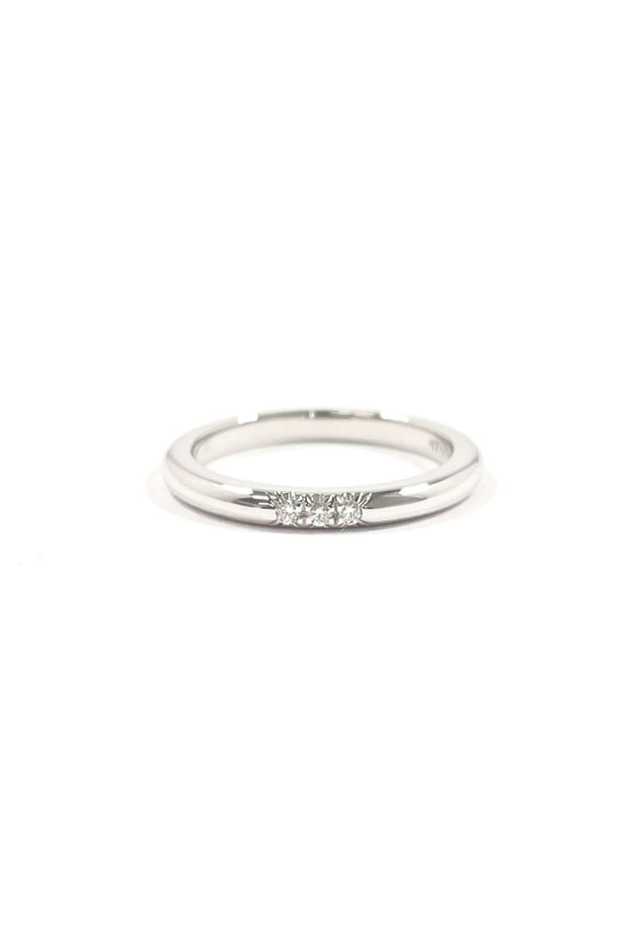 Pre-Owned TIFFANY & Co. Tiffany Wedding Band Forever Ring, Pt950 Platinum/Diamond 4.5... (Good)