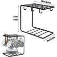 thumbnail image 2 of 1 Pcs Coffee Cup Holder 6 Hooks Metal Cup Rack Tea Cup Display Rack For 6 Cup Saucer Spoon Sets, 2 of 5