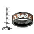 thumbnail image 3 of Metal Masters Mens Black Tungsten Dragon Ring Wedding Band Wood Inlay 8mm 7-13, 3 of 5