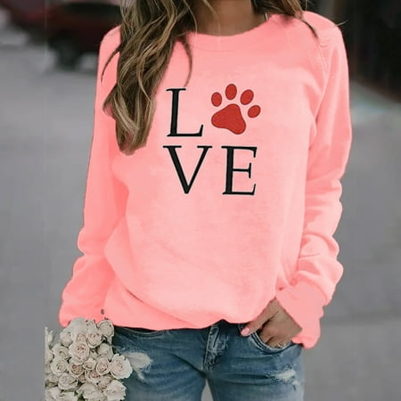 

Leesechin Couple Shirts Clearance Valentine s Day Fashion Long Sleeve Heart Printed Sweatershirt Loosen Blouse Tops
