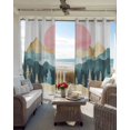 thumbnail image 6 of Mountain Tree Blackout Curtains for Bedroom Living Room Darkening Curtains 90 Inch Green Forest Sun Landscape Minimalist Black Out Window Curtain Privacy Window Treatment Grommet Drapes 52"x90"x2, 6 of 9