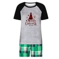 thumbnail image 2 of Awdenio Men Christmas Pajamas For Family Xmas Matching Sets Short Sleeve Shirts And Plaid Shorts Santa Christmas Tree Sleepwear Two-piece Sets, 2 of 6