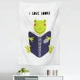 thumbnail image 1 of Reading Saying Tapestry, Funny Frog Book Lover Cartoon Style Drawing Modern Style, Fabric Wall Hanging Decor for Bedroom Living Room Dorm, 5 Sizes, White Lime Green and Quartz, by Ambesonne, 1 of 1
