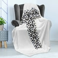 thumbnail image 4 of Letter T Soft Flannel Fleece Blanket, Horizontal Vertical Soccer Ball Design Competition Theme Alphabet Arrangement, Cozy Plush for Indoor and Outdoor Use, 50" x 60", Black and White, by Ambesonne, 4 of 5