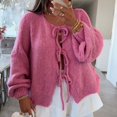 thumbnail image 6 of Pyhlmscde Women's Round Neck Long Sleeve Cardigan Tops, Womens Tops, Cardigan Sweaters for Women, Sweaters for Women, 6 of 6