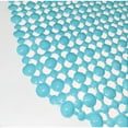 thumbnail image 3 of Light Blue Vinyl Non-Slip Bathtub Shower Mat With Suction Cups -27" x15", 3 of 4