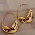 thumbnail image 3 of 1 par (oro) Pendientes geométricos Pendientes colgantes de gota irregulares vintage Pendientes de gota de círculo dorado Pendientes exagerados punk Joyería para mujeres y niñas, 3 of 5