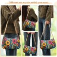 thumbnail image 4 of FORMRS Womens Shoulder Bag with Chain Strap Clutch Purse Cute Tote Handbag, Orange Colorful Flowers, 4 of 7
