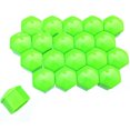 thumbnail image 1 of 20 piezas cubierta protectora de tuerca de cubo de rueda de coche decoración a prueba de polvo a presión en plástico ABS verde 21mm/0,83 pulgadas, 1 of 1